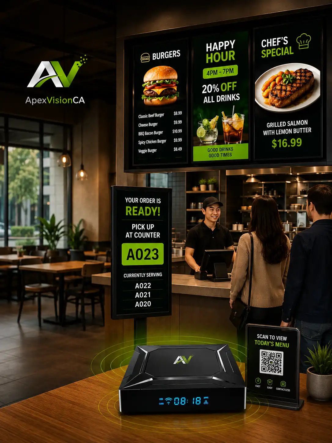 Modern Fast-Casual Counter Experience