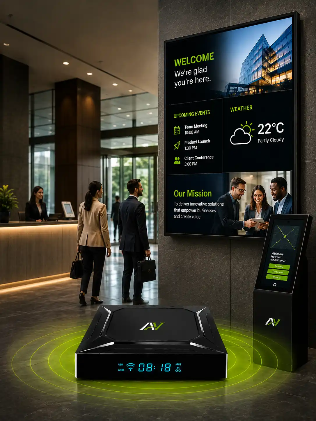 Modern Lobby Welcome Display